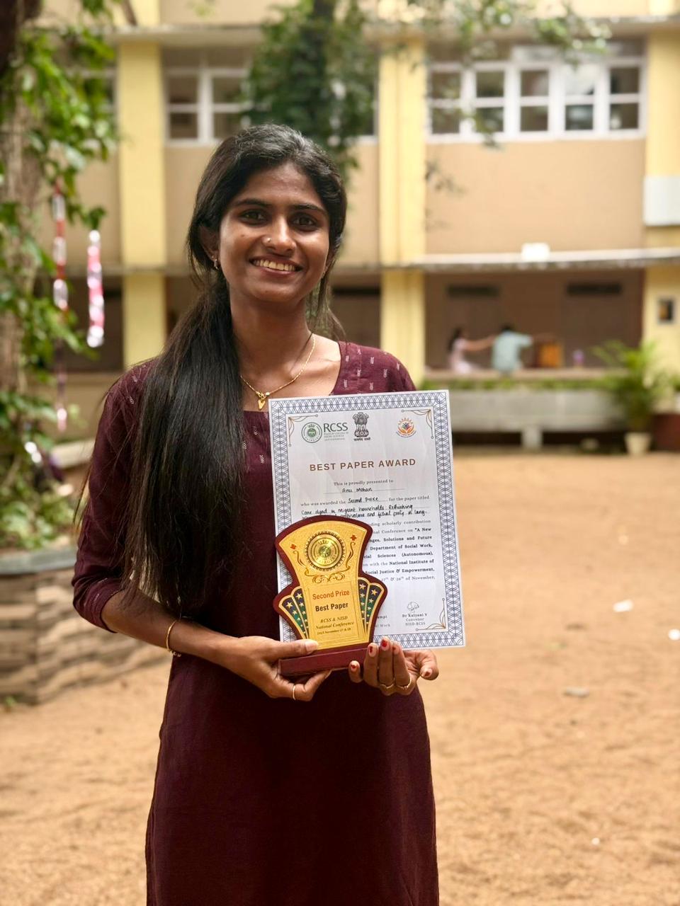 Anu Mohan was Awarded the Second Prize for Outstanding Scholarly Contribution: November 27-28, 2025