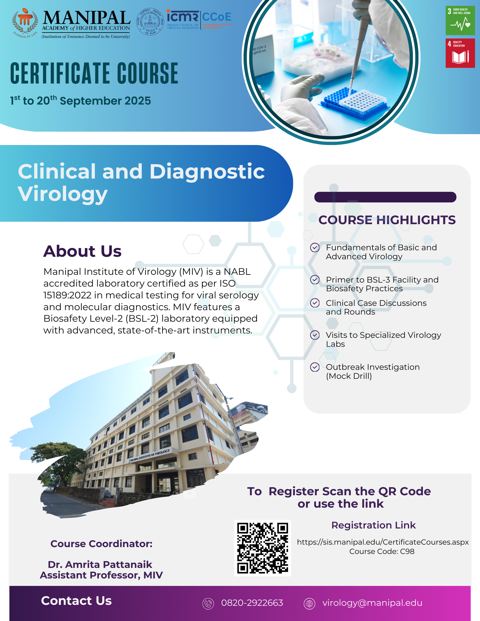 Clinical and Diagnostic Virology Certificate Course 2025