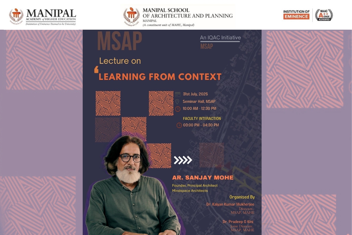 Learning from Context: A Dialogue with Ar. Sanjay Mohe at MSAP