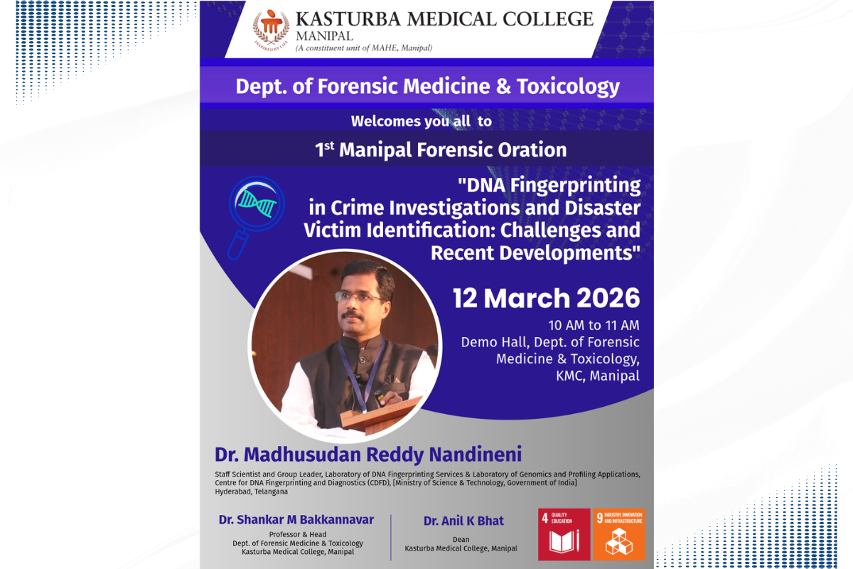 1st Manipal Forensic Oration 