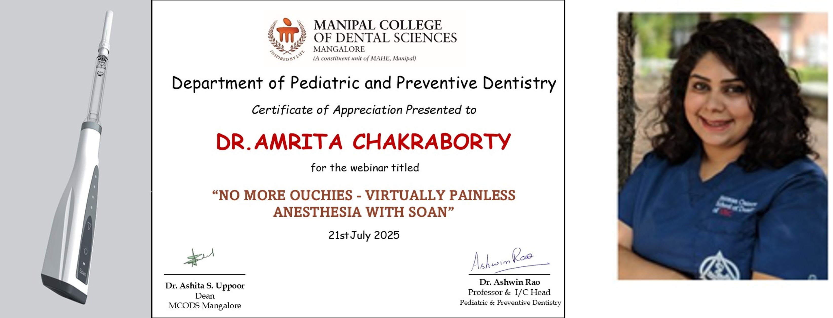 No More Ouchies: Virtually Painless Local Anesthesia with SOAN