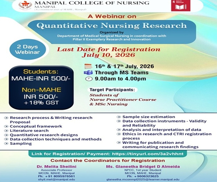 WEBINAR ON QUANTITATIVE NURSING RESEARCH 