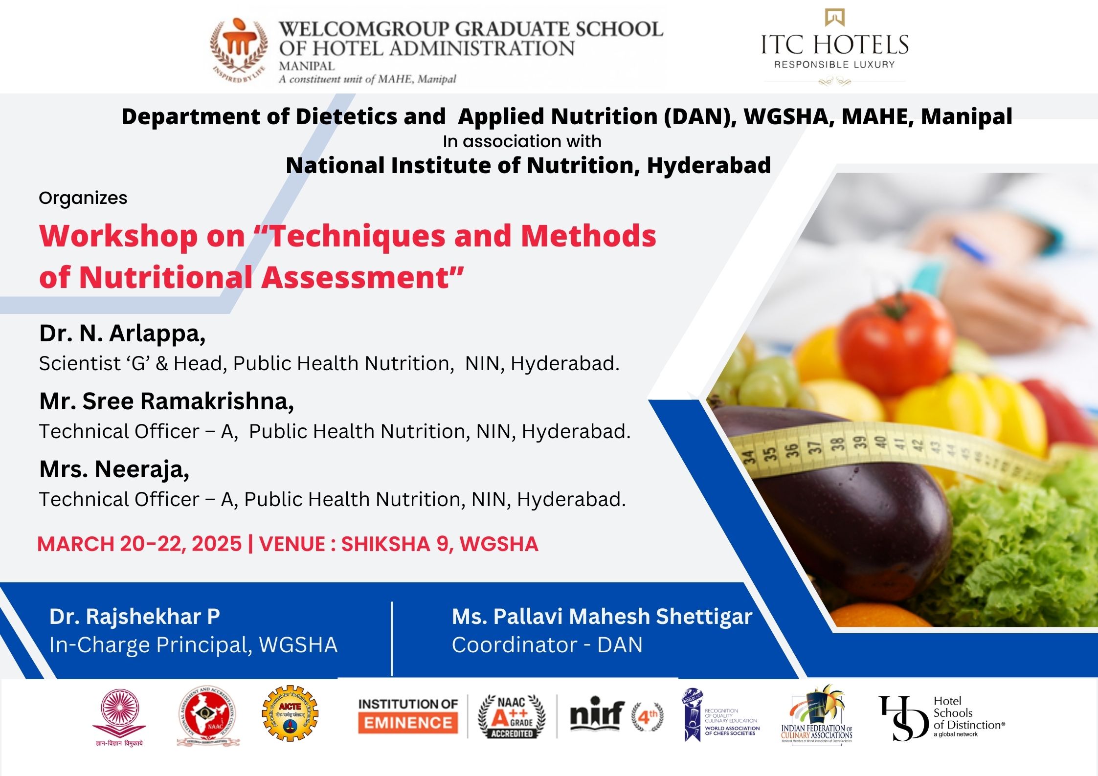 Workshop on Techniques and Methods of Nutritional Assessment: DAN - WGSHA