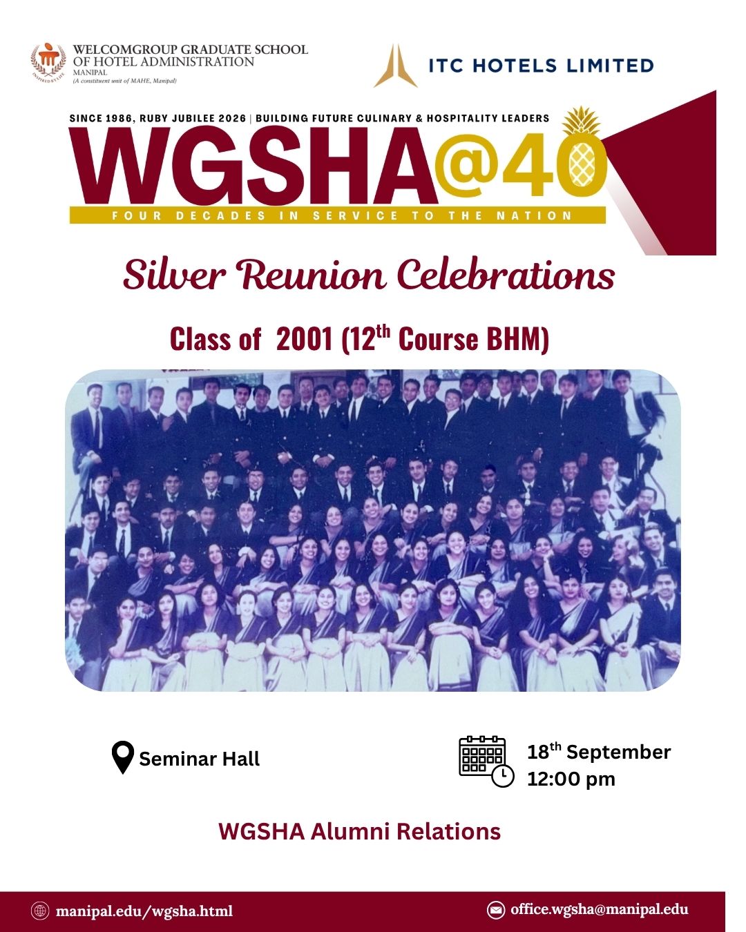 Silver Reunion – 12th Course - BHM